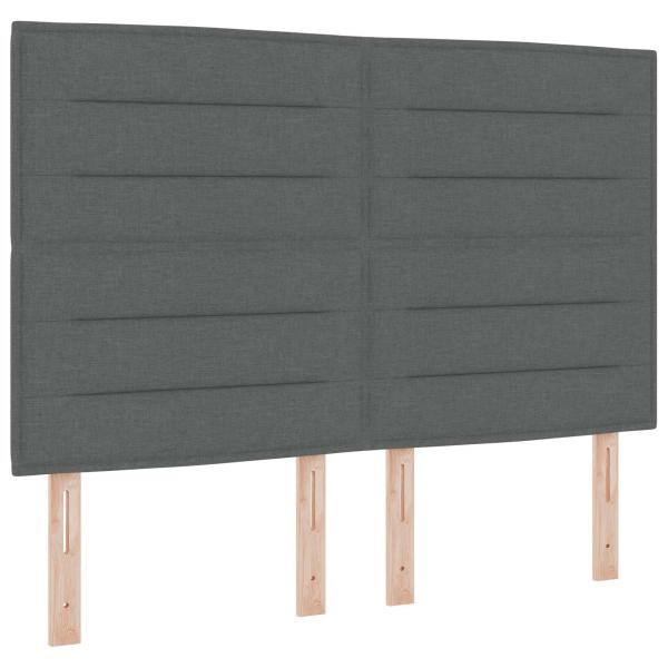 Boxspringbett mit Matratze Dunkelgrau 160 x 200 cm Stoff