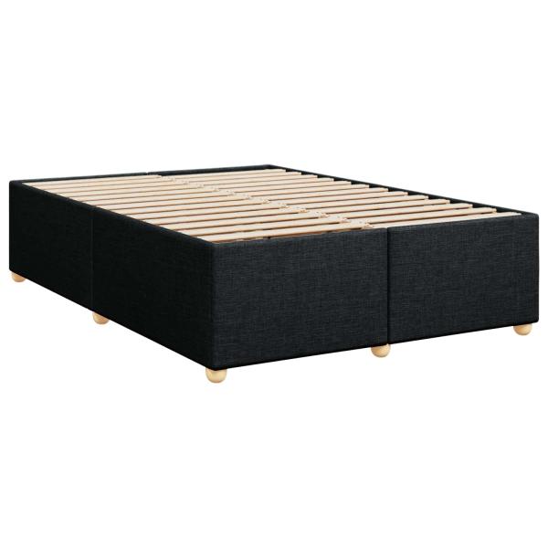 Boxspringbett mit Matratze Schwarz 160 x 200 cm Stoff