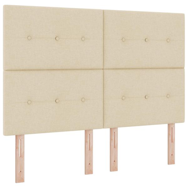 Boxspringbett mit Matratze Creme 140 x 200 cm Stoff