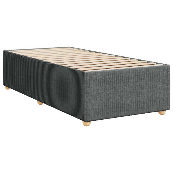 Boxspringbett mit Matratze Dunkelgrau 80 x 200 cm Stoff