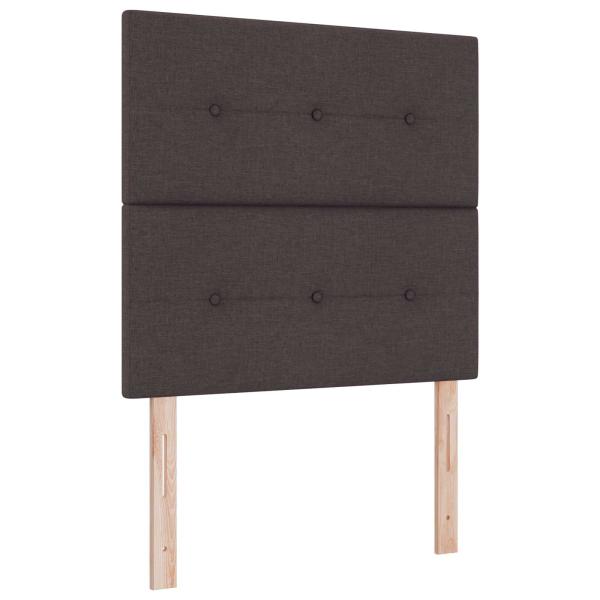 Boxspringbett mit Matratze Dunkelbraun 80 x 200 cm Stoff