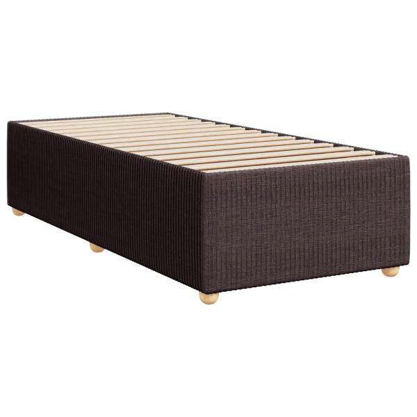 Boxspringbett mit Matratze Dunkelbraun 80 x 200 cm Stoff