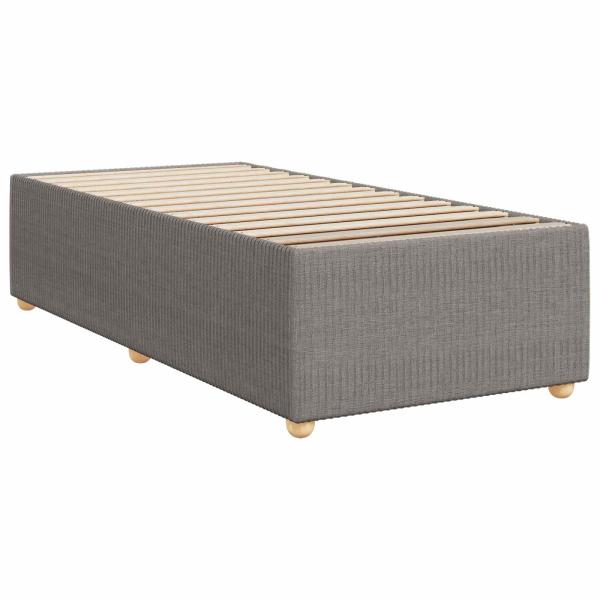 Boxspringbett mit Matratze mit Kopfteil Taupe 90 x 200 cm Stoff