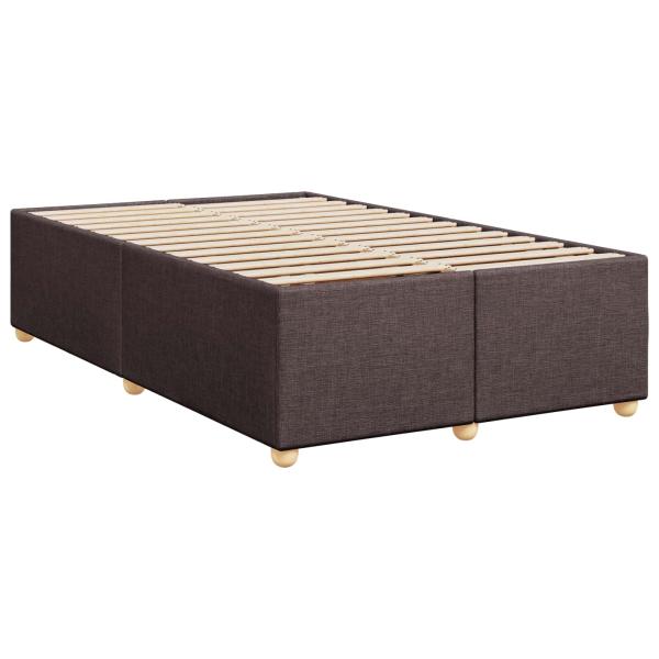 Boxspringbett mit Matratze Dunkelbraun 120 x 200 cm Stoff