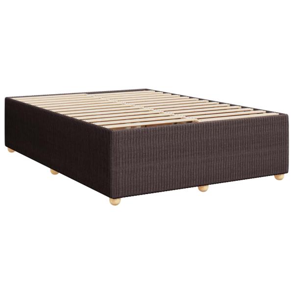 Boxspringbett mit Matratze Dunkelbraun 140 x 190 cm Stoff
