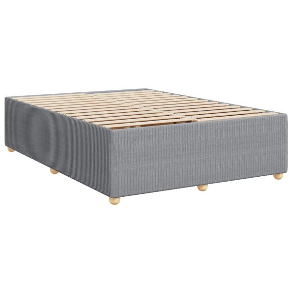 Boxspringbett mit Matratze Hellgrau 140 x 200 cm Stoff