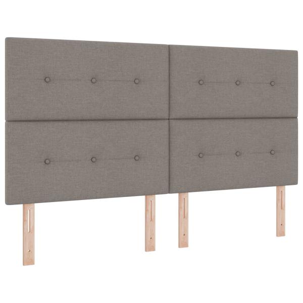 Boxspringbett mit Matratze Taupe 180 x 200 cm Stoff