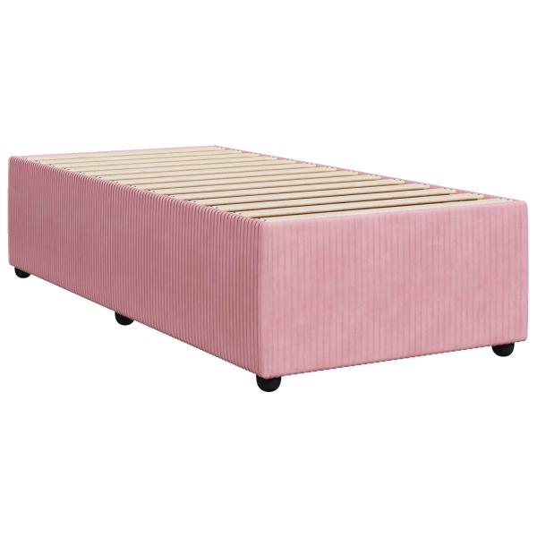 Boxspringbett mit Matratze mit Kopfteil Rosa 80 x 200 cm Samt
