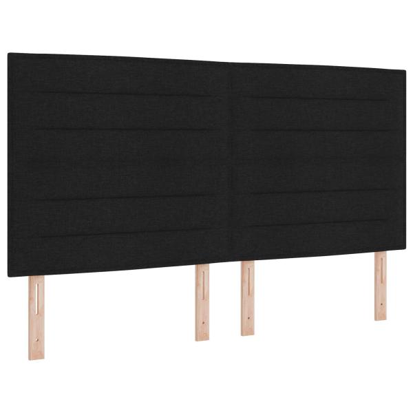 Boxspringbett mit Matratze Schwarz 180 x 200 cm Stoff