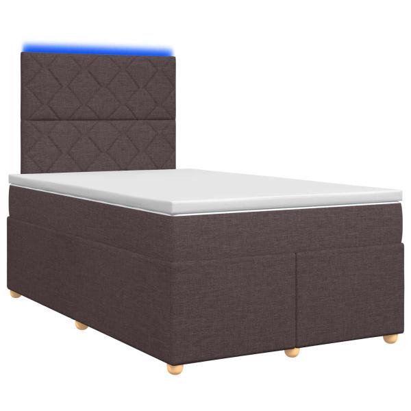 Boxspringbett mit Matratze Dunkelbraun 120 x 190 cm Stoff