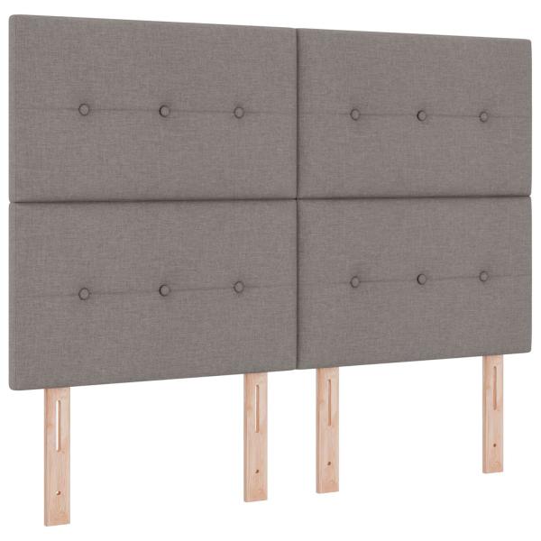Boxspringbett mit Matratze Taupe 140 x 200 cm Stoff