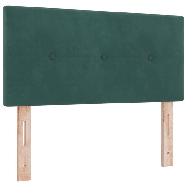 Ottoman-Bett mit Matratze und LED Dunkelgrün 90 x 190 cm Samt