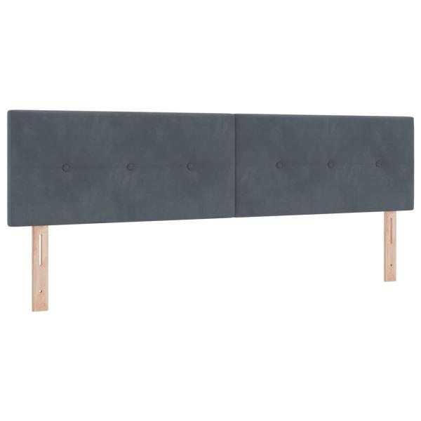 Ottoman-Bett mit Matratze und LED Dunkelgrau 180 x 200 cm Samt