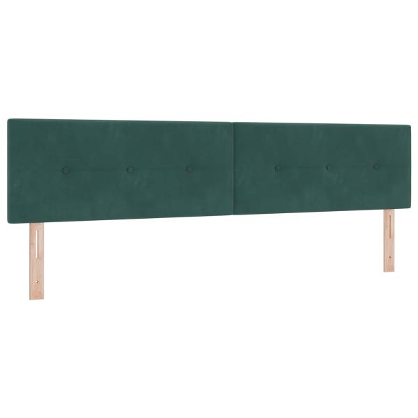 Ottoman-Bett mit Matratze und LED Dunkelgrün 200 x 200 cm Samt