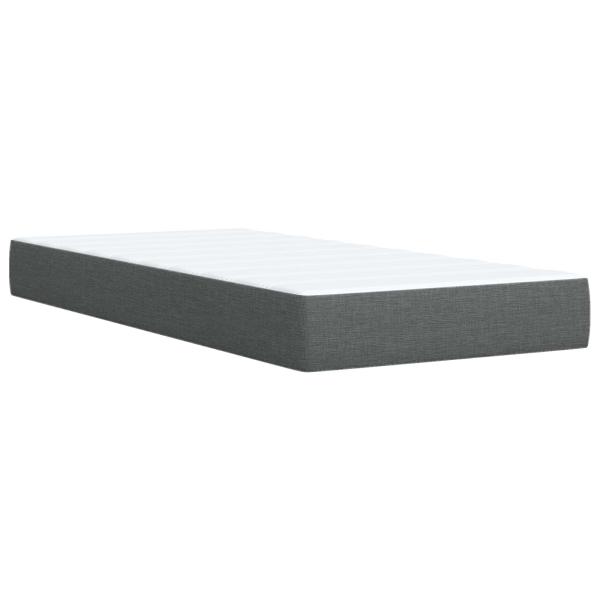 Ottoman Bett mit Matratze Dunkelgrau 80 x 200 cm Stoff