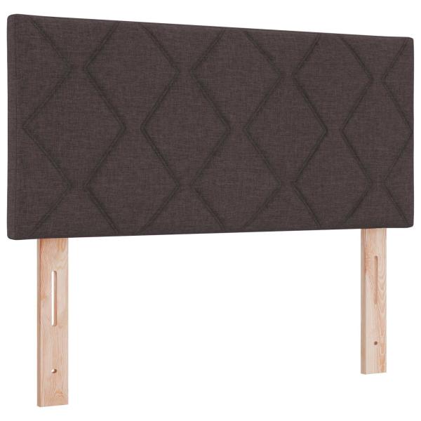 Ottoman-Bett mit Matratze und LED Dunkelbraun 120 x 190 cm