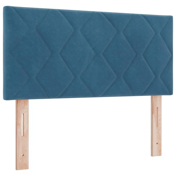 Ottoman-Bett mit Matratze und LED Dunkelblau 120 x 190 cm Samt