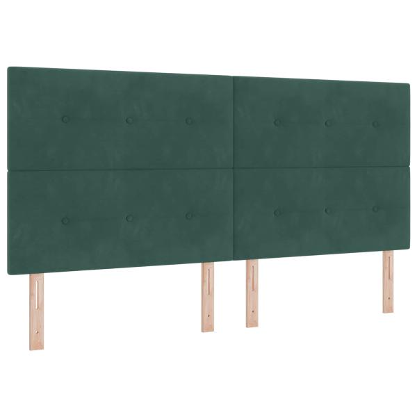 Ottoman-Bett mit Matratze und LED Dunkelgrün 200 x 200 cm Samt