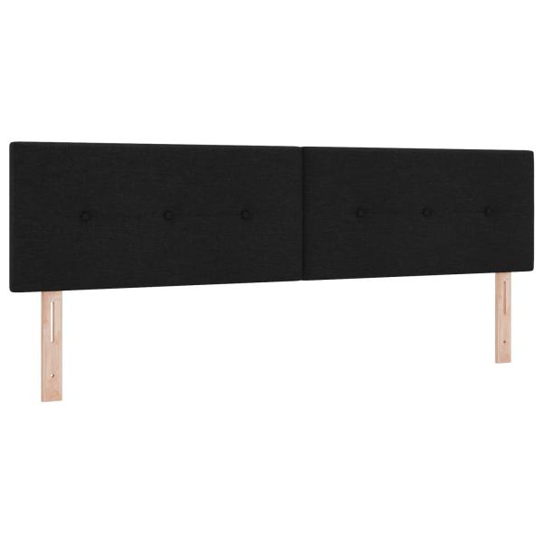 LED-Speicherbett mit Matratze Schwarz 180 x 200 cm Stoff