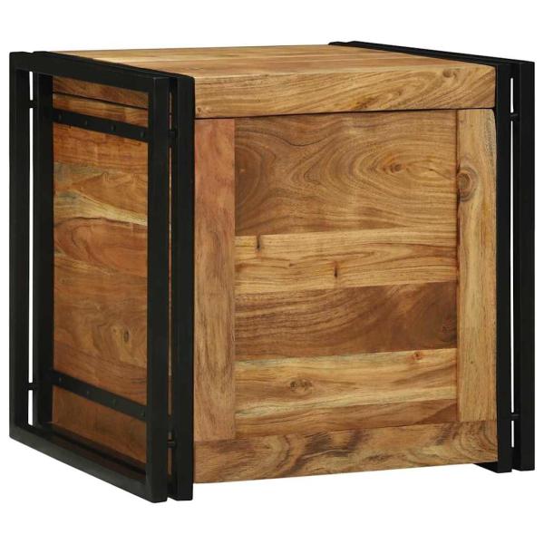 ARDEBO.de - Aufbewahrungsbox Braun und Schwarz 50 x 50 x 50 cm