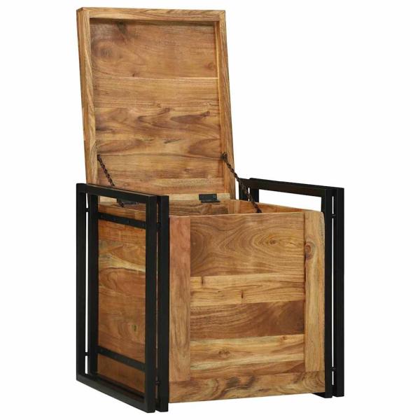 Aufbewahrungsbox Braun und Schwarz 50 x 50 x 50 cm