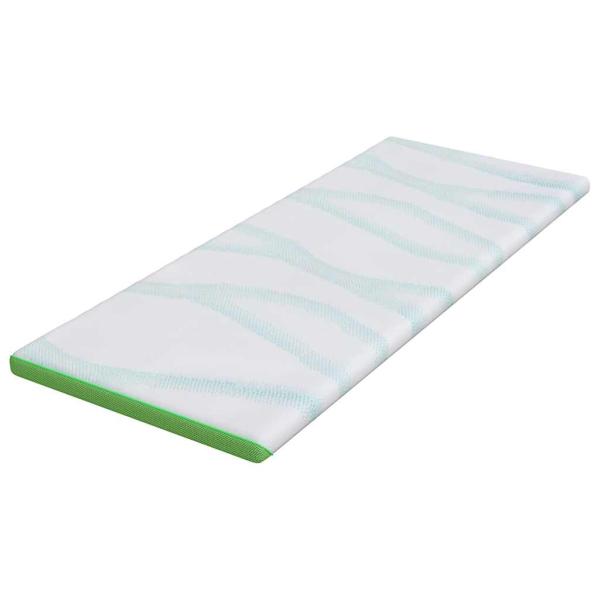 Matratzenauflage Weiß und Grün 70 x 200 cm Jacquard Stoff