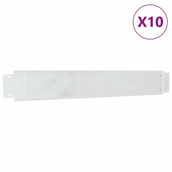 Rasenzaun 100 x 14 x 0.07 cm Galvanisiertes Stahl