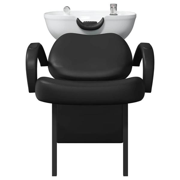 Shampoo Stuhl Schwarz und Weiß 136 x 60 x 92 cm PVC
