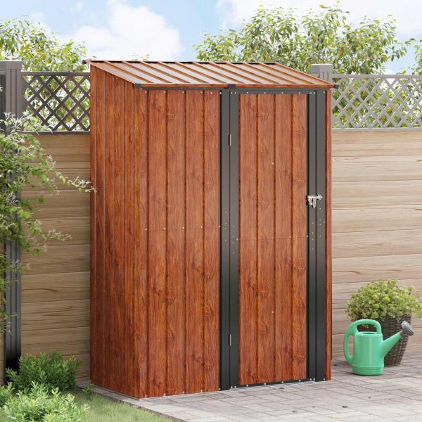 ARDEBO.de - Gartenhütten Braun 140,5 x 74 x 200 cm Metall