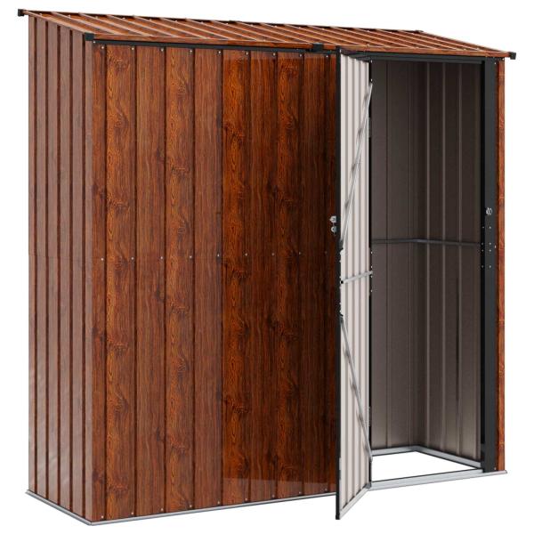 Gartenhütten Braun 203,5 x 73 x 200 cm Metall