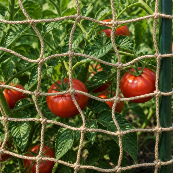ARDEBO.de - Jute Pflanzenstütznetz Natur 2 x 25 m 100% Tossa Jute