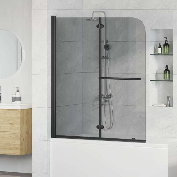 ARDEBO.de - Duschabtrennung Dunkel transparent 120 x 140 cm