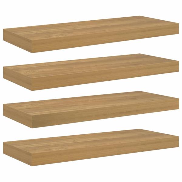 Wandregal 4 stk. Braun 60 x 23,5 x 3,8 cm Holzwerkstoff