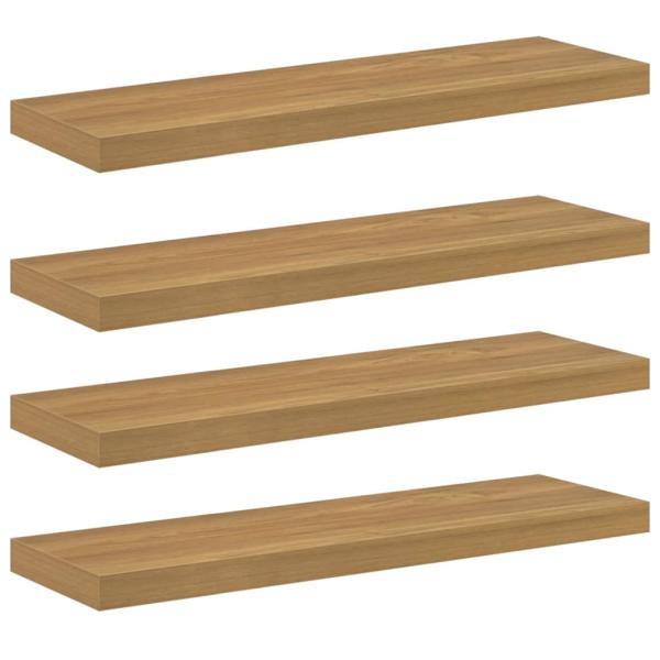 Wandregal 4 stk. Braun 80 x 23,5 x 3,8 cm Holzwerkstoff