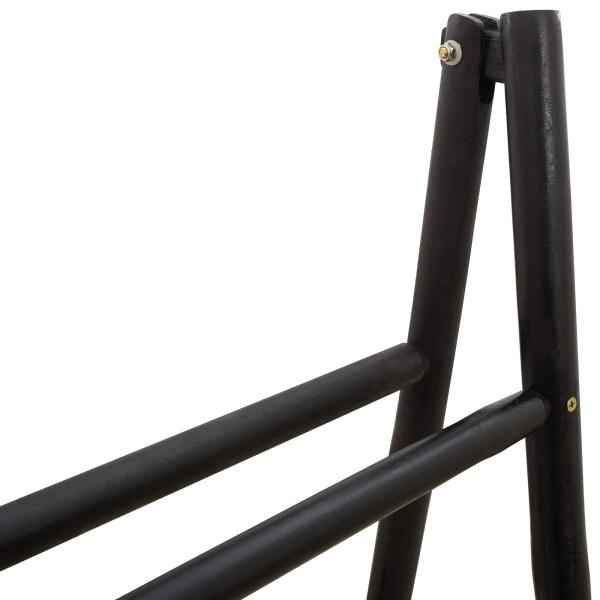 Doppel-Handtuchleiter Schwarz 50 x 50 x 159 cm Bambus