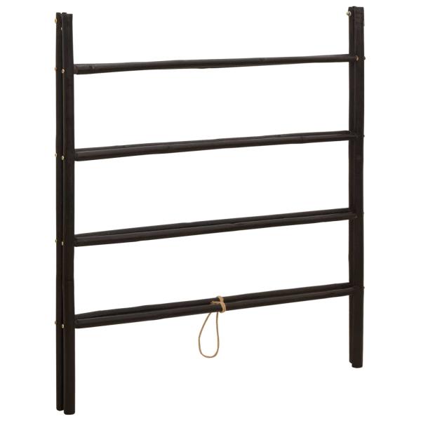 Doppelseitige Deckenleiter Schwarz 90 x 50 x 100 cm Bambus