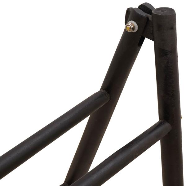 Doppelseitige Deckenleiter Schwarz 90 x 50 x 100 cm Bambus