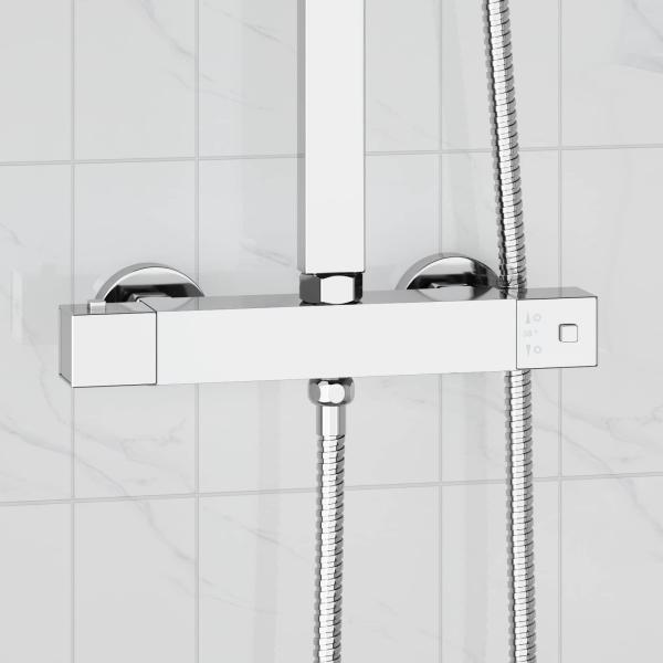ARDEBO.de - Thermostatischer Duschmischer Edelstahl 201 25,5 x 7 x 6 cm