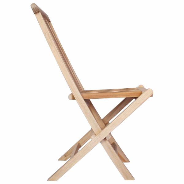 Klappbarer Gartenstuhl 4 stk. Natur Massivholz Teak