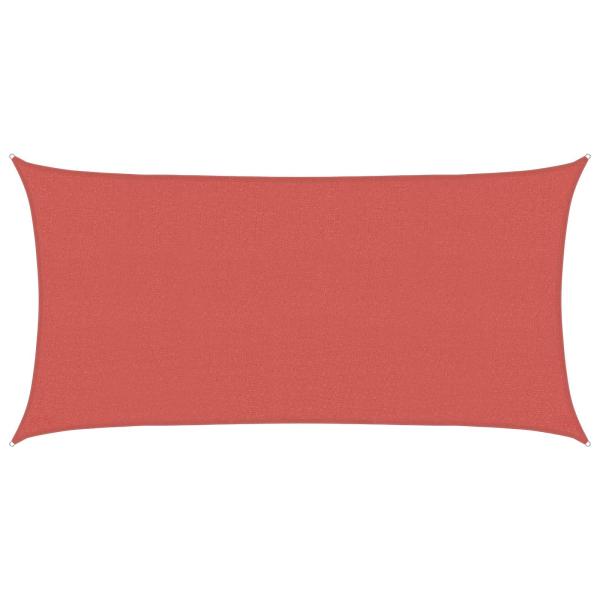 ARDEBO.de - Sonnensegel 2 x 6 m HDPE Rechteckig Terrakotta