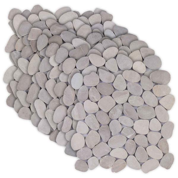 Kieselplatten Taupe 30 x 30 cm Flusskiesel