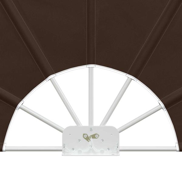 Balkon Sichtschutz Ø 400 cm Polyester Braun