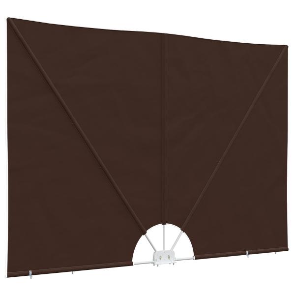 ARDEBO.de - Balkon Sichtschutz 200 x 400 cm Polyester Rechtwinklig Braun
