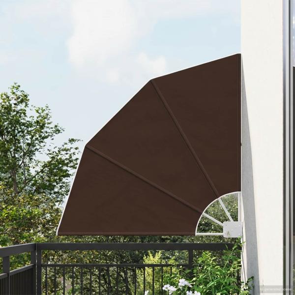 ARDEBO.de - Balkon Sichtschutz 115 x 115 cm Polyester Braun