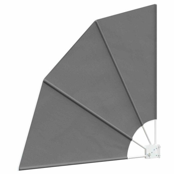 Balkon Sichtschutz 115 x 115 cm Polyester Hellgrau
