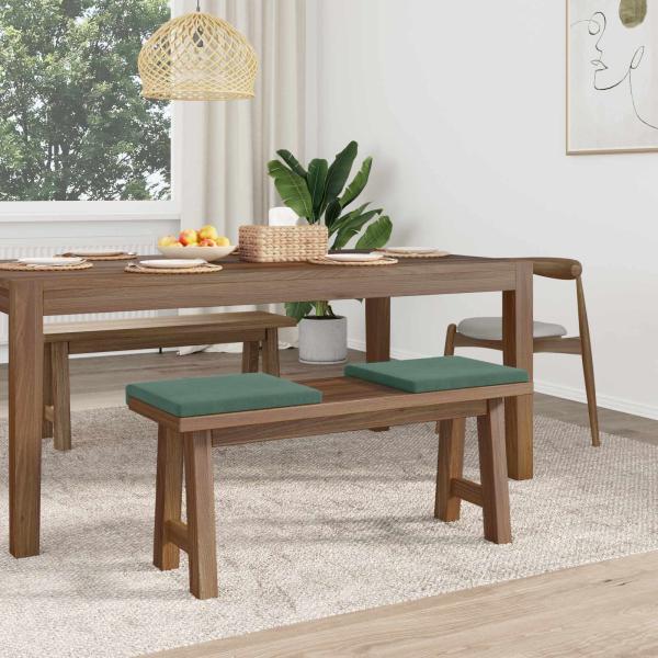 Bankkissen 2 stk. Samt Meergrün Tiefe 35 cm