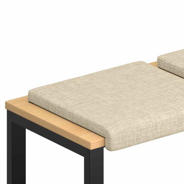 Bankkissen 4 stk. Stoff Creme Tiefe 35 cm
