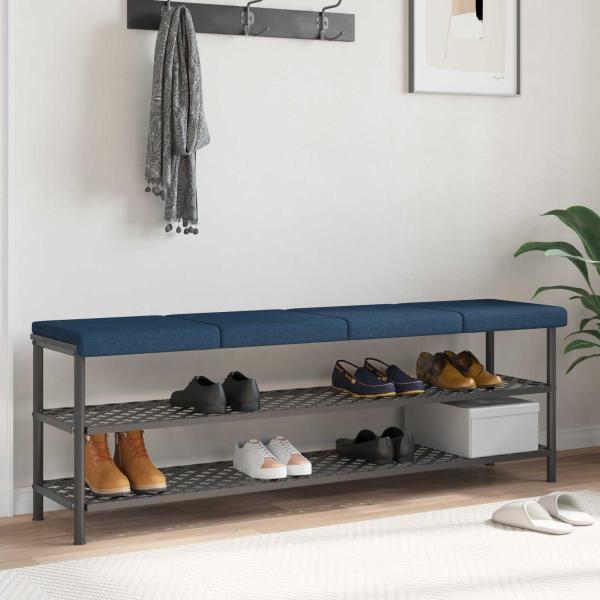 ARDEBO.de - Bankkissen 4 stk. Stoff Blau Tiefe 35 cm
