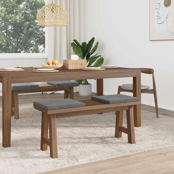 Bankkissen 4 stk. Samt Dunkelgrau Tiefe 35 cm
