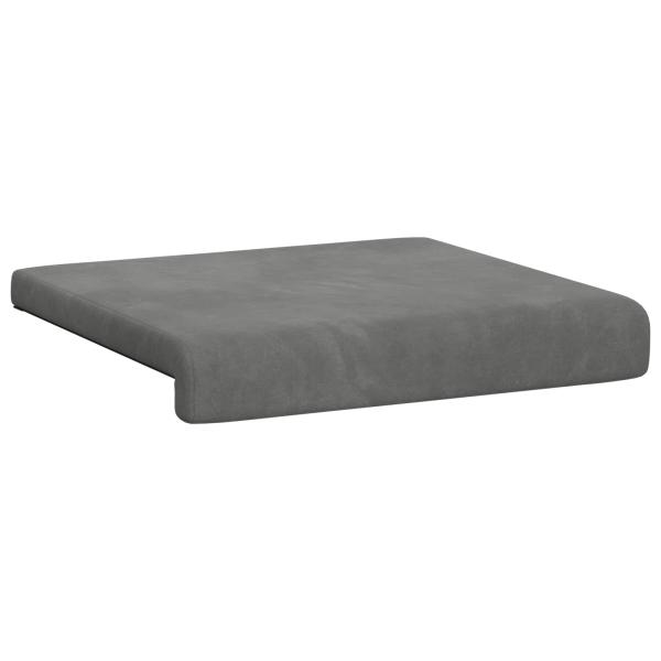 Bankkissen 4 stk. Samt Dunkelgrau Tiefe 35 cm